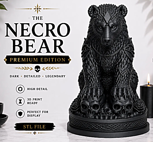 ESTATUETA URSO COLEÇÃO NECRO