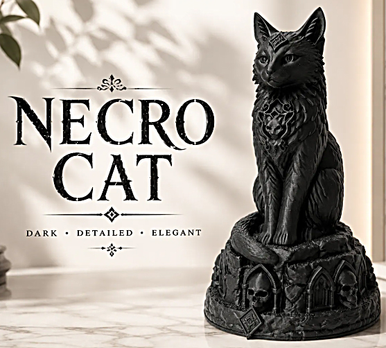 ESCULTURA GATO COLEÇÃO NECRO