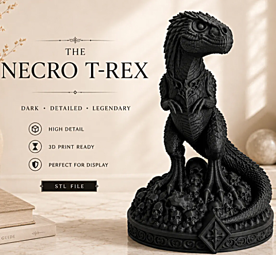 ESTATUETA T-REX COLEÇÃO NECRO