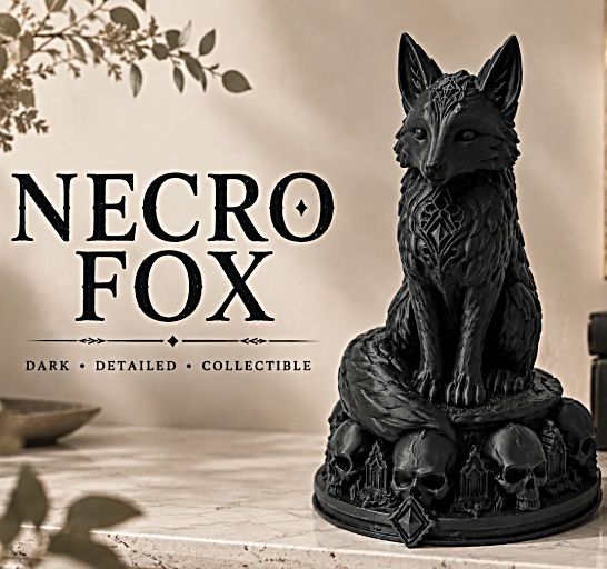ESTATUETA RAPOSA COLEÇÃO NECRO