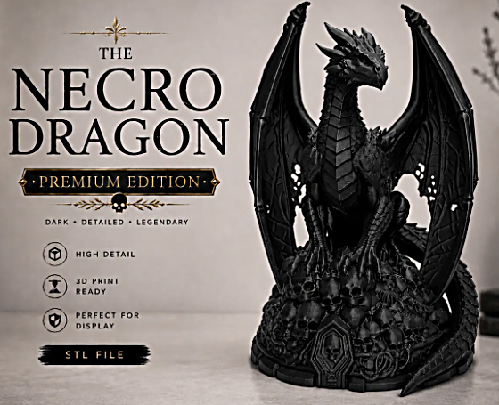 ESTATUETA DRAGÃO COLEÇÃO NECRO