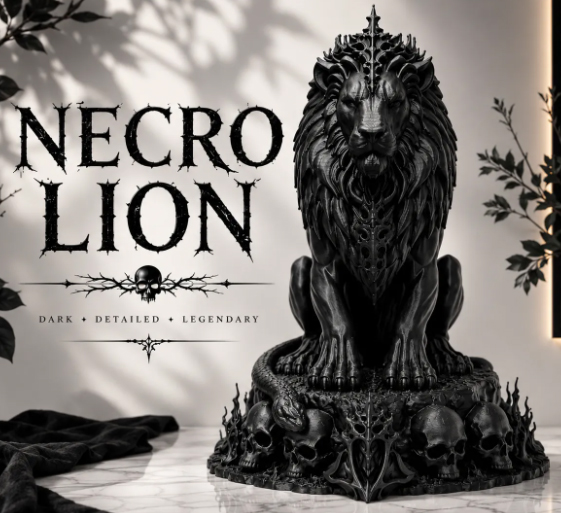 ESTATUETA LEÃO COLEÇÃO NECRO